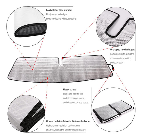 Parasol Para Parabrisas Delantero De Automóvil, Cubierta Par