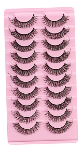 10 Pares De Pestañas Rusas Dd Curl Curly Eye Lashes