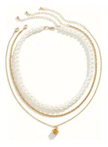 Comprar 3 Collares Combinados \u002F Perlas \u002F Cubic Dado \u002F Moderno