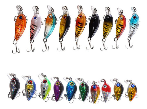 19pcs Señuelos De Pesca Realistas Minnow Swim Señuelos