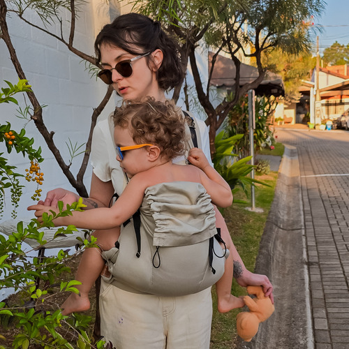 Mochila Evolutiva Canguru Ergonômico Bebê | Colo De Urso Palha
