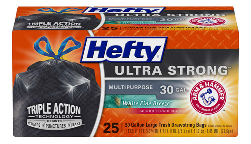 Bolsas De Basura Con Cord&oacute;n Hefty Ultram Flex, Fuerte