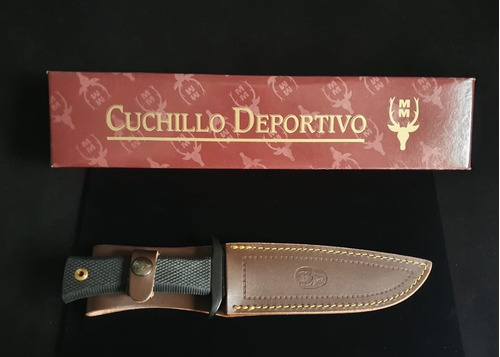 Imagen 4 de 5 de Cuchillo Mountain Alce 160mm Negro C/funda Marca Muela