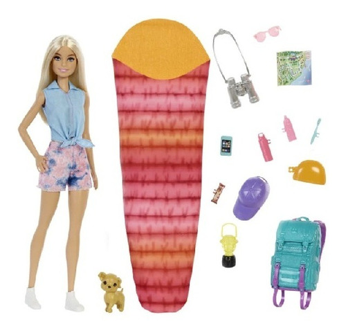 Barbie O Filme Boneca Acampamento Malibu Cachorro Mattel