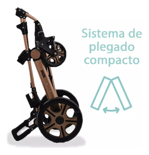 Carriola Para Bebe Noni Portabebe Sistema Lujo 4 En 1 999a Negro Dorado