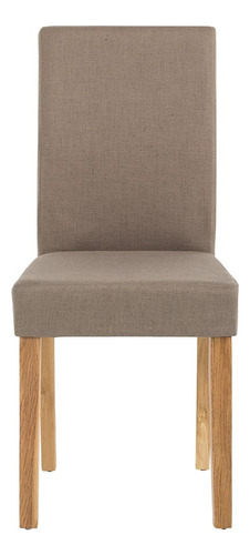 Ella Silla Sillon Comedor Con Madera Y Tapizado Tela Cobre Diseño De La Tela Lino