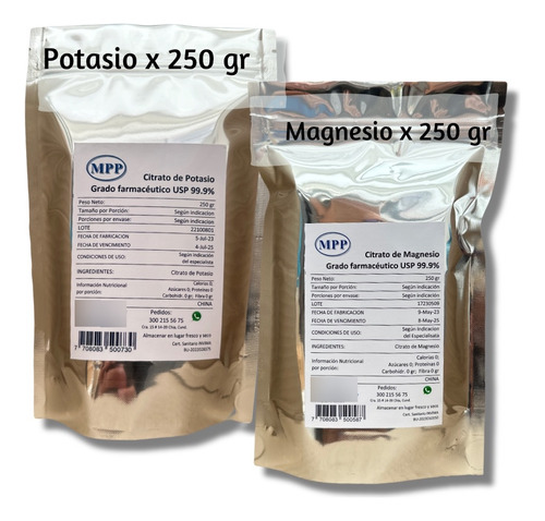 Citrato De Magnesio & Potasio 99.9%  Usp - g a $192
