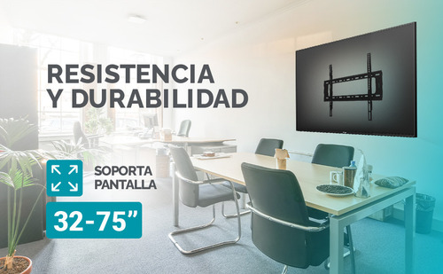 Soporte TV Getttech Pared 32-75 Pulgadas de de LCD LED Plasma Inclinable Resistente Capacidad de Peso de 45kg Con Tornillos M8 GWT-WAF75-01