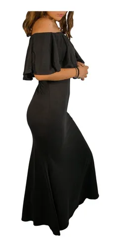 Vestido negro campesino new arrivals