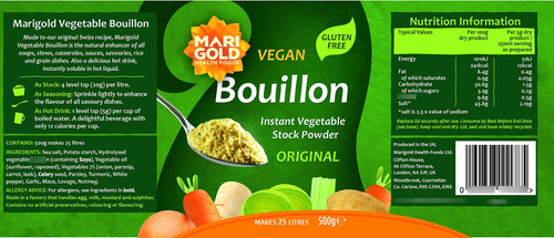 Marigold Health Foods Caldo De Verduras Instantáneas Bouillo