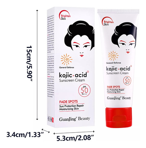 Protector Solar Y Acido Kojico Manchas Aclarador Fps50 80ml
