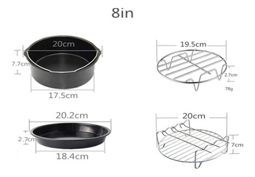 Accesorios Para Freidoras De Aire De 8 Pulgadas Para Gowise