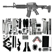 Comprar Arma Colt M4 Esc 1:1 \u002F Modelismo Papercraft (envio X Mail)