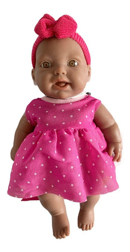 Boneca Bonequinha Toots Infantil Bebê Negra Morena Pequena 