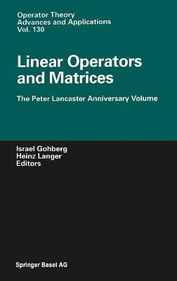 Libro Linear Operators And Matrices : The Peter Lancaster...