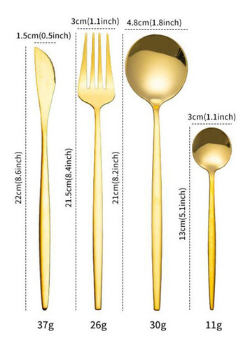 Cubiertos Modernos 48 Piezas Cubiertos De Plata Rosa De Oro
