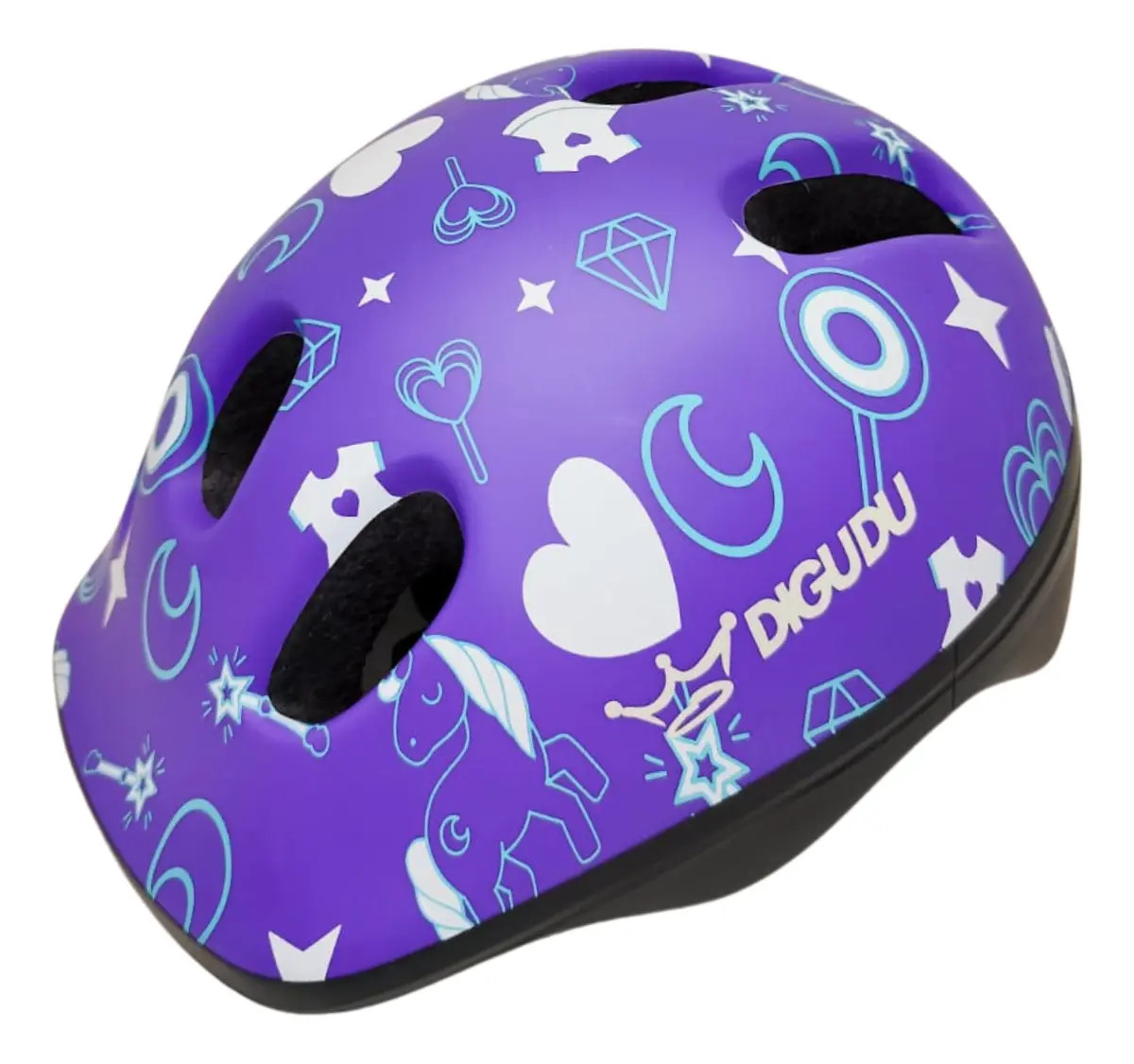 Capacete Infantil Digudu Baby Ciclismo Roxo 50-55cm Ventilação Seguro