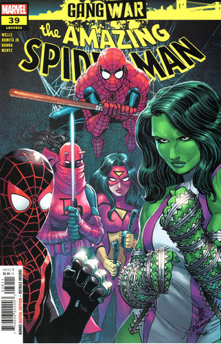 The Amazing Spider-man N° 39 - Gang War - 44 Páginas Em Inglês - Editora Marvel - Formato 17 X 26 - Capa Mole - Formato 17 X 26 - Capa Mole - 2022 - Bonellihq Cx02 Abr24