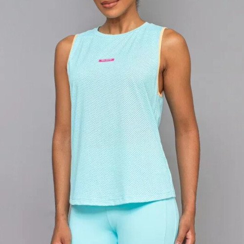 Kit 3 Peças Roupa Academia Legging Top E Regata Zero Açucar Azul-claro P