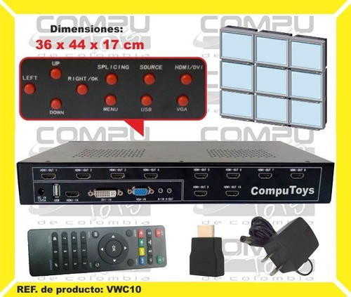 Videowall Publicidad En 10 Tvs Ref: Vwc10 Computoys Sas