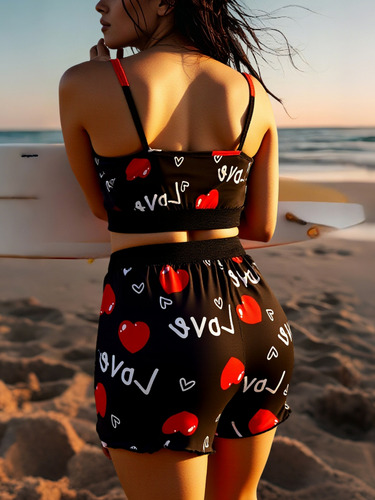 Conjunto De Pijama Verano Mujer Short Y Top De Tirantes