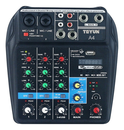 Consola De Mezcla De Audio Portátil Bt Digital Sound Para