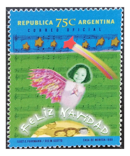 1998 Religion Navidad- Argentina (sello) Gj 2923 Mint