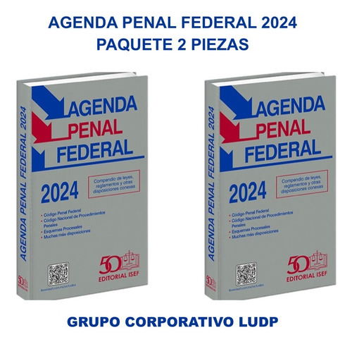 Agenda Penal Federal 2024 (2 Piezas )