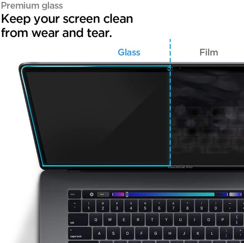 Imagen 2 de 6 de Vidrio Templado Spigen Para Macbook Pro 15 Pulgadas