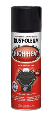 Aerosol Rust-oleum Alta Temperatura Negro Mate 340g