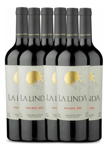 Vinho La Linda Malbec 750 Ml Kit 06 Unidades