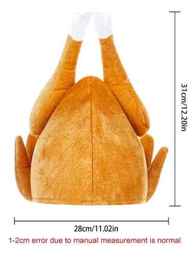 Gorro Pavo Sombrero Forma De Pavo Pollo Navidad Thanksgiving