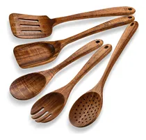 Comprar Juego De Cucharas Y Utensilios De Cocina De Madera Para Coci
