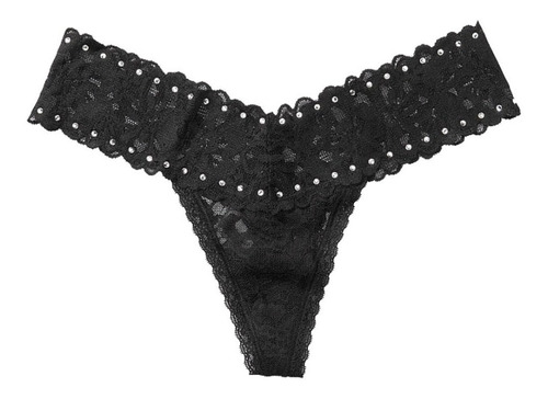 Imagen 1 de 4 de Tanga Panty Victoria's Secret De Encaje Con Adornos