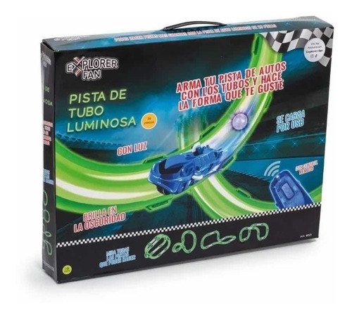 Pista De Autos Tubo Luminosa Luz Brilla Usb Remoto 8221