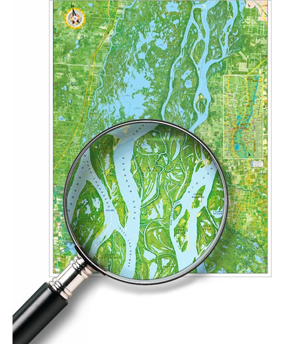 Río Paraná. Mapa Satelital Area S1 ( Km 516 / 603 ) Impreso