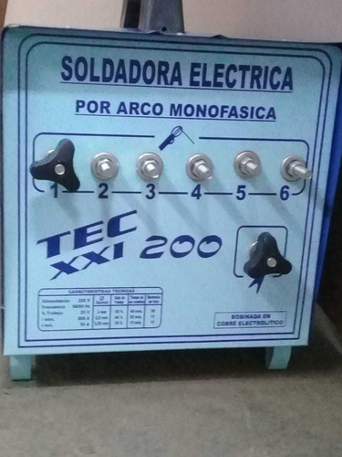 Soldadora Eléctrica 200 Amp Monofasica Bob.cobre Ind.arg.