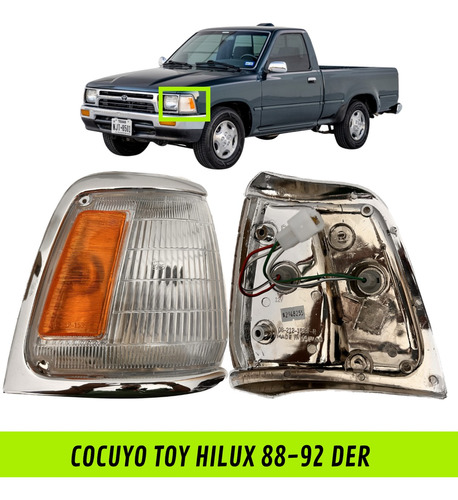 Cocuyo Toy Hilux 88-92 Derecho Cromado 