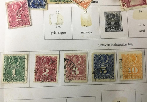 Sellos Postales Chilenos Antiguos - 1900 (Usado)