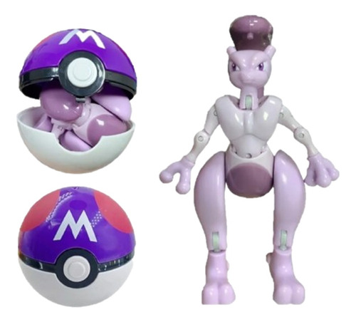 Juguete Pokemon Mewtwo Armable Con Pokebola - Pokemon