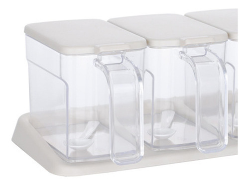 Caja Transparente Para Condimentos, Especias Con Tapa Y