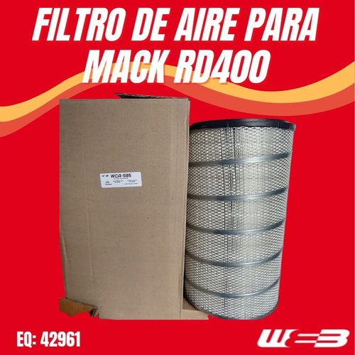 Filtro Aires Para Mack Rd400 Wca-595