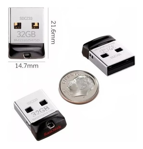 Imagen 6 de 7 de Pendrive Sandisk Cruzer Fit 16gb 2.0 Usb Flash Drive Negro