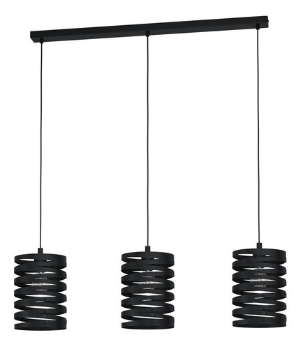 Lámpara Colgante Cremella Acero Negro 3x40w E27 99347