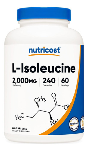 Nutricost L-isoleucine 2000 Mg 240 Cáps