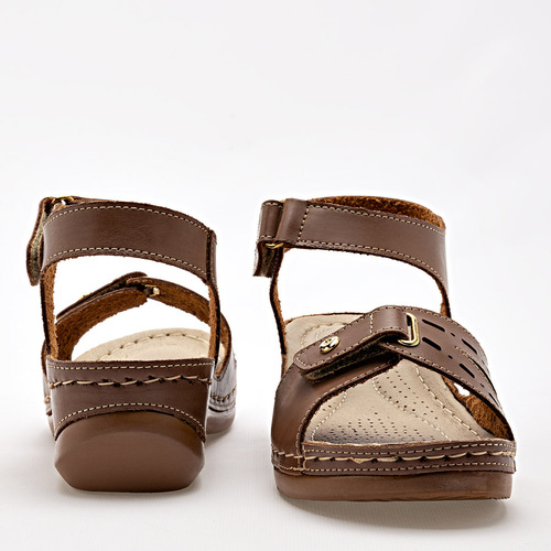 Sandalias Plataforma Mujer Mora Confort Cafe 128-407