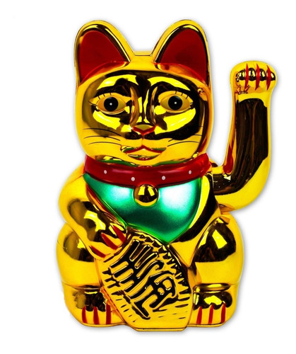 Gato Suerte Fortuna Mueve Mano Oro Brillante Titan Belgrano