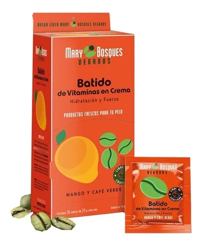 Imagen 1 de 3 de Baño De Crema Nutricion Mango Cafe Vegano Mary Bosques X36
