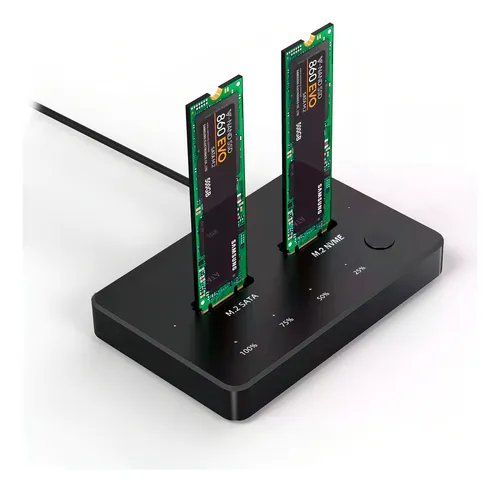 Dock Station Copiar Dual Ssd M2 Nvme Ngff Type C F3 | Frete grátis