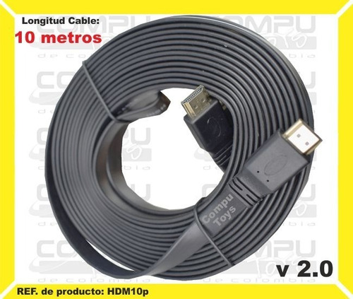 Cable Hd 10 M Plano Super Flexible Ref: Hdm10p Computoys Sas